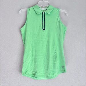 Bette & Court sleeveless collared Green Activewear Top women’s S